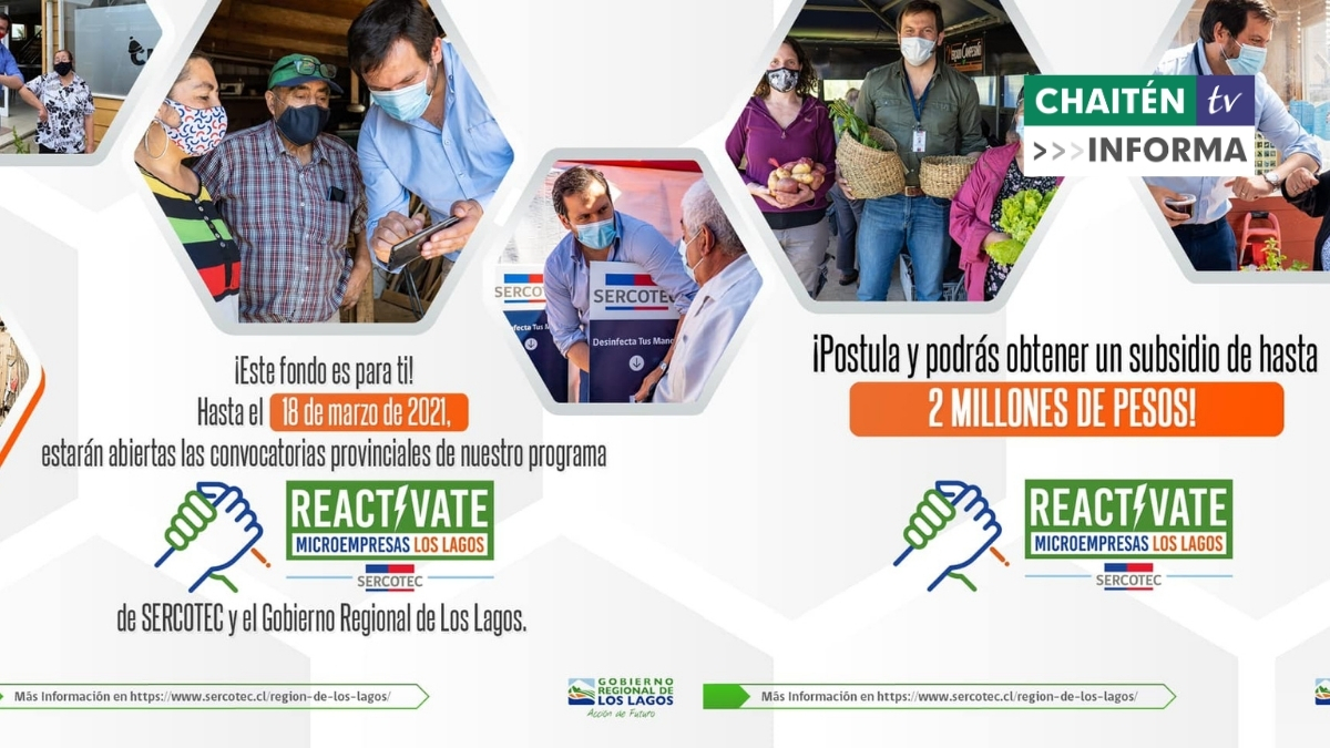 Sercotec lanza programa de “Reactívate Microempresas” Los Lagos