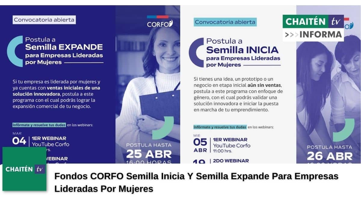 Fondos CORFO Semilla Inicia Y Semilla Expande Para Empresas Lideradas Por Mujeres