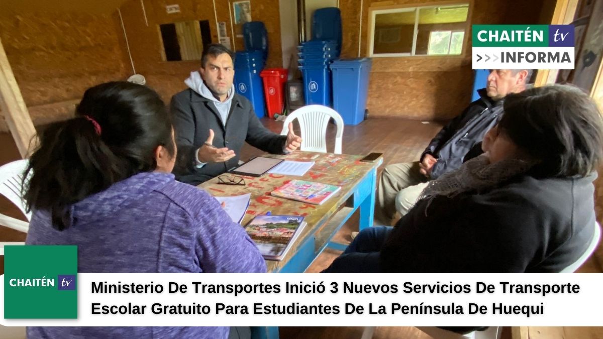 Ministerio De Transportes Inició 3 Nuevos Servicios De Transporte Escolar Gratuito Para Estudiantes De La Península De Huequi