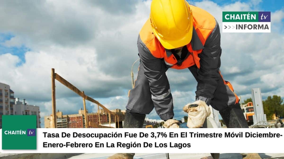 Tasa De Desocupación Fue De 3,7% En El Trimestre Móvil Diciembre-Enero-Febrero En La Región De Los Lagos