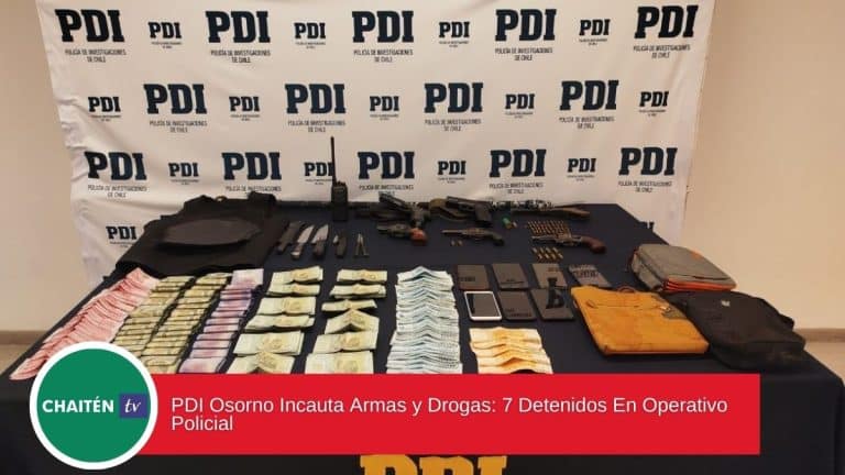 PDI Osorno Incauta Armas y Drogas: 7 Detenidos En Operativo Policial